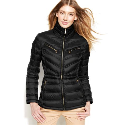 is michael kors packable down jacket waterproof|Michael Kors ladies puffer coats.